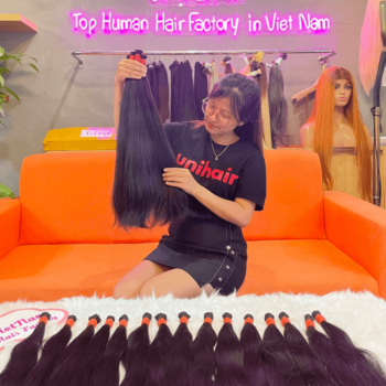 Bleached Black Double Bulk Hair