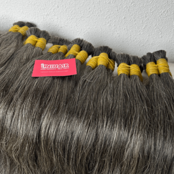 natural grey bulk human hair bundles