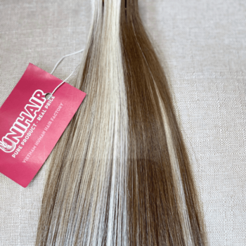 Alternative view of Stitched Tape In Hair Extensions with Scandivanian Color Straight Hair
