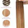 Straight Fabric Clip-In Hair Extensions – Ash Blonde Mix Platinum Blonde Ombre