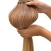 Straight Fabric Clip-In Hair Extensions – Ash Blonde Mix Platinum Blonde Ombre