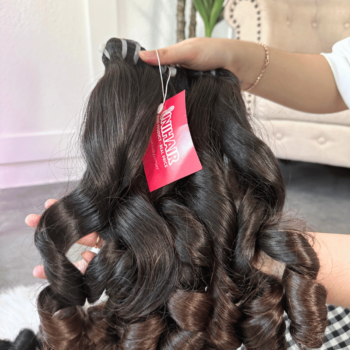 Double Drawn Bouncy Curly Remy Weft Hair 3