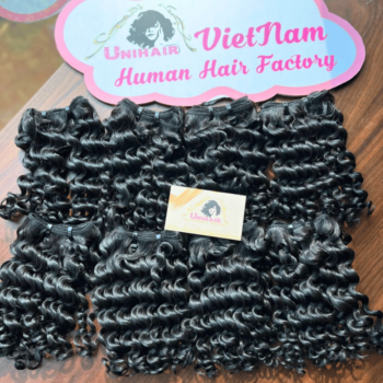 Double Drawn Deep Curly Remy Weft Hair 2
