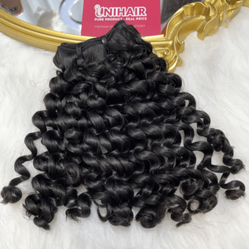 Double Drawn Deep Curly Remy Weft Hair 4