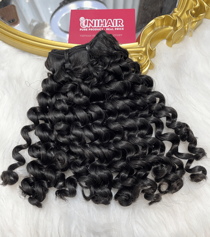 Double Drawn Deep Curly Hair
