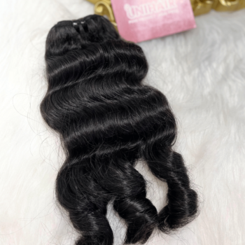 Double Drawn Fancy Curly Remy Weft Hair 1