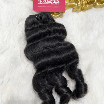 Double Drawn Fancy Curly Remy Weft Hair 3