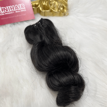 Double Drawn Loose Curly Remy Weft Hair 2