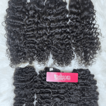 natural color burmese curly raw hair weft 1