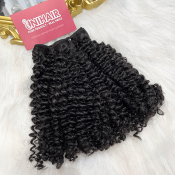 Alternative view of Double Drawn Kinky Curly Remy Weft Hair