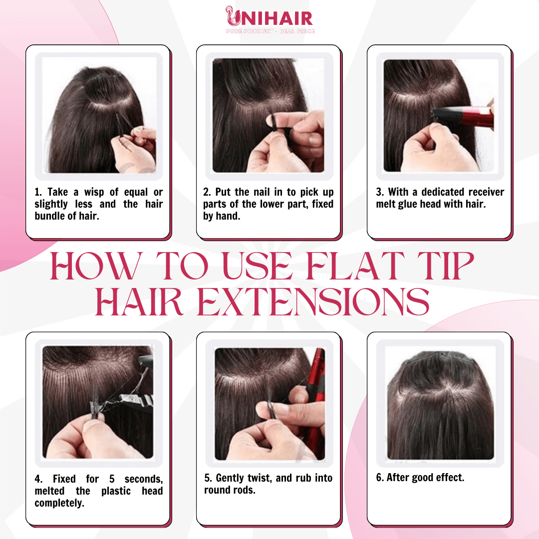 Invisible Tape In Hair Extensions with #613 Color Straight Hair 1 UNI HOW TO APPLY FLAT TIP