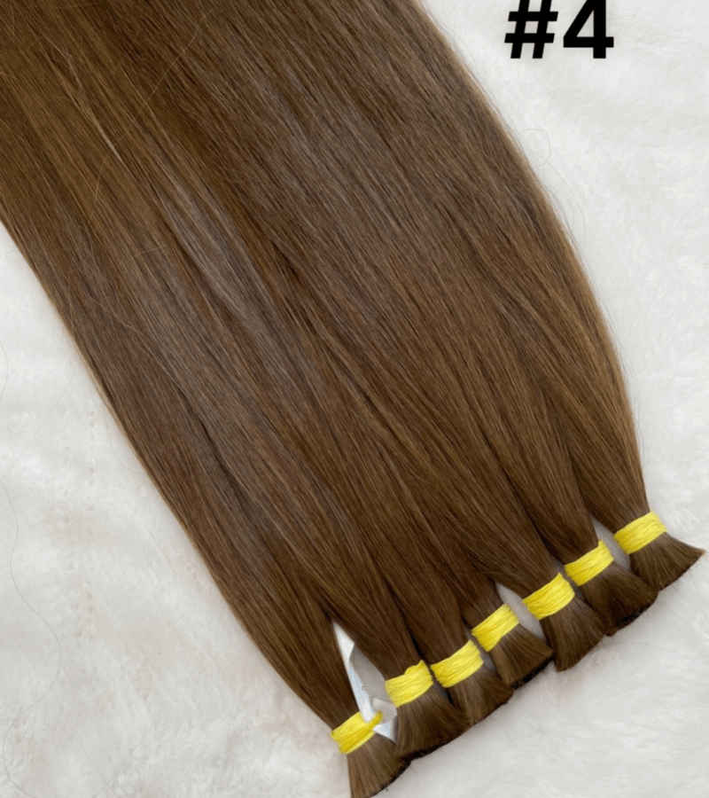 Bulk Hair Brown Color #4 Double Platinum