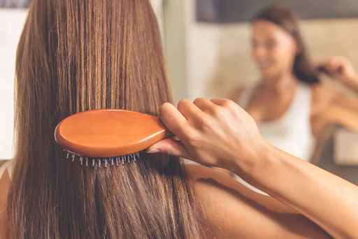 Take your time and carefully brush your hair