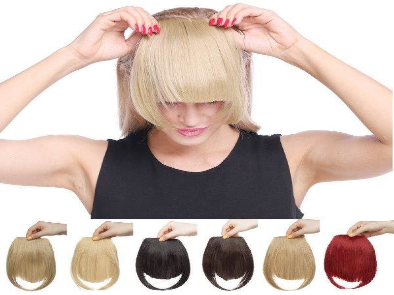 Selecting clip-in bangs