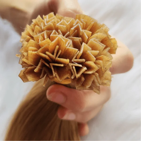 V Tip Italian Keratin flat bond close-up for fine to medium hair
