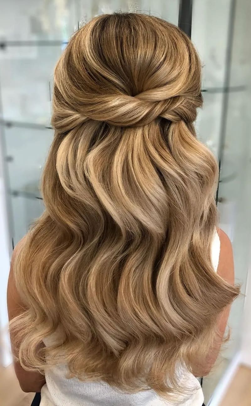 Half up half down hairstyles weave