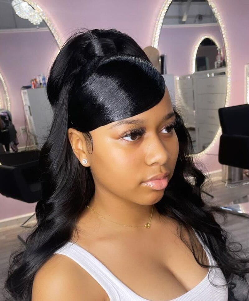 Ponytail Cute Half up Half down Weaves