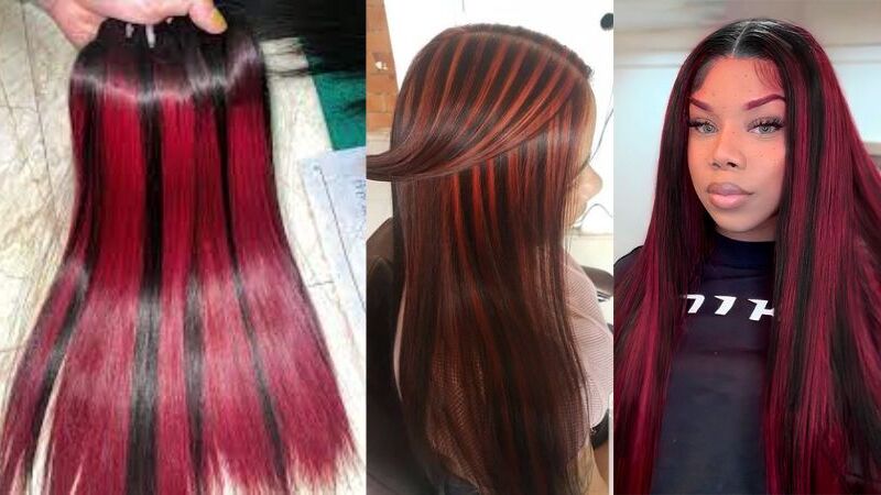 How To Get Stunning Red Highlights On Black Hair With 7 Steps 6 red highlights on black hair 5