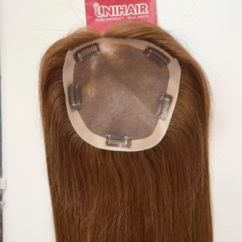 6x6 inches Mono base with PU coated 10 color Hair Topper 2