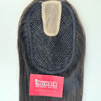 6x8 inches Fish net with silk 2x4 inches 1B color Hair Topper 1