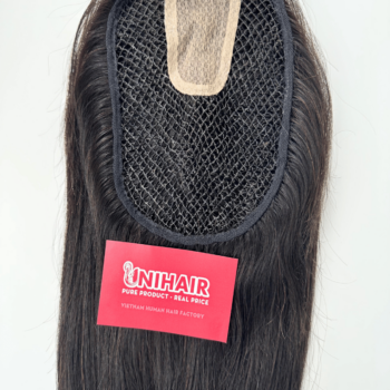 6x8 inches Fish net with silk 2x4 inches 1B color Hair Topper 2