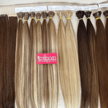 Flat Tip Hair Extensions with Scandinavian Color Straight Hair 2