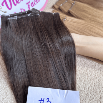 Genius Weft Human Hair Extensions with 3 Color Straight Hair 2