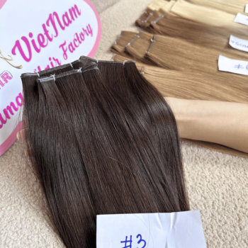 Genius Weft Human Hair Extensions with 3 Color Straight Hair 3