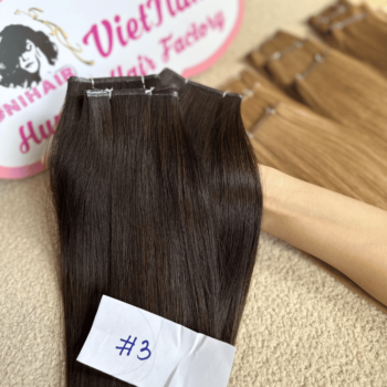 Genius Weft Human Hair Extensions with 3 Color Straight Hair 4