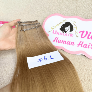 Alternative view of Genius Weft Human Hair Extensions with #6.1 Color Straight Hair