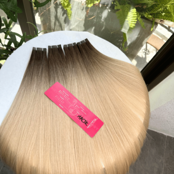Normal Tape In Hair Extensions with Arctic Color Straight Hair 2