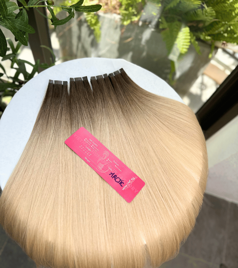 Normal Tape In Hair Extensions with Norwegain Color Straight Hair 2 Normal Tape In Hair Extensions with Norwegain Color Straight Hair - Image 2