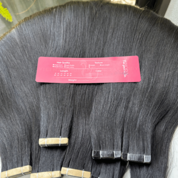 Normal Tape In Hair Extensions with Jet Black Color Straight Hair 2