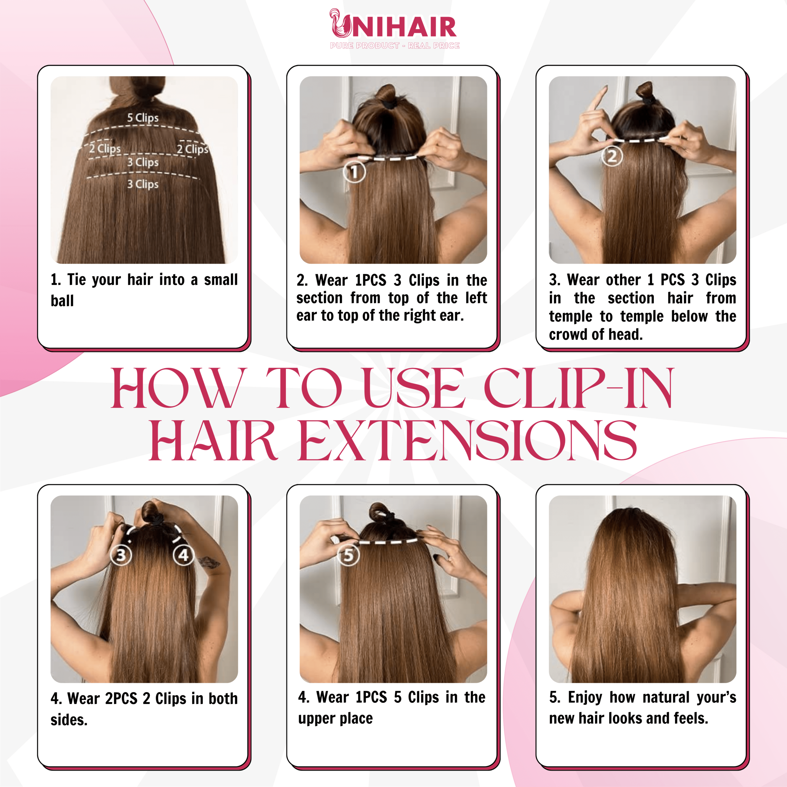 UNI HOW TO APPLY CLIP IN