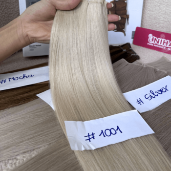 genius weft human hair extensions with 1001 color straight hair 2