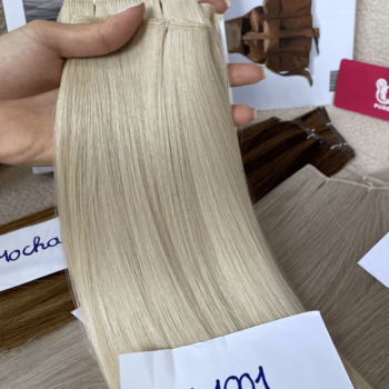 genius weft human hair extensions with 1001 color straight hair 3