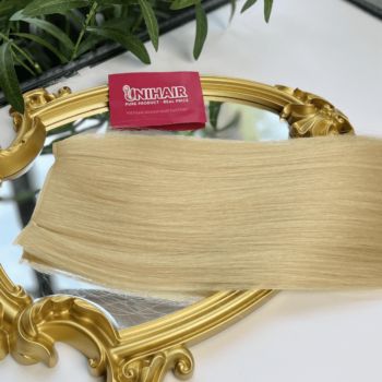 genius weft human hair extensions with 613 color straight hair 2
