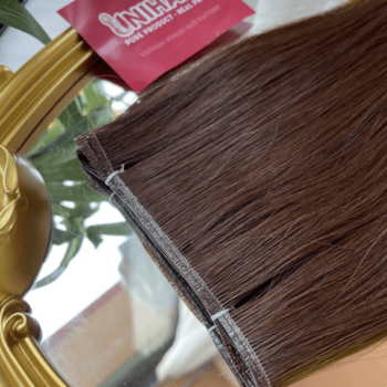 genius weft human hair extensions with brown color straight hair 5