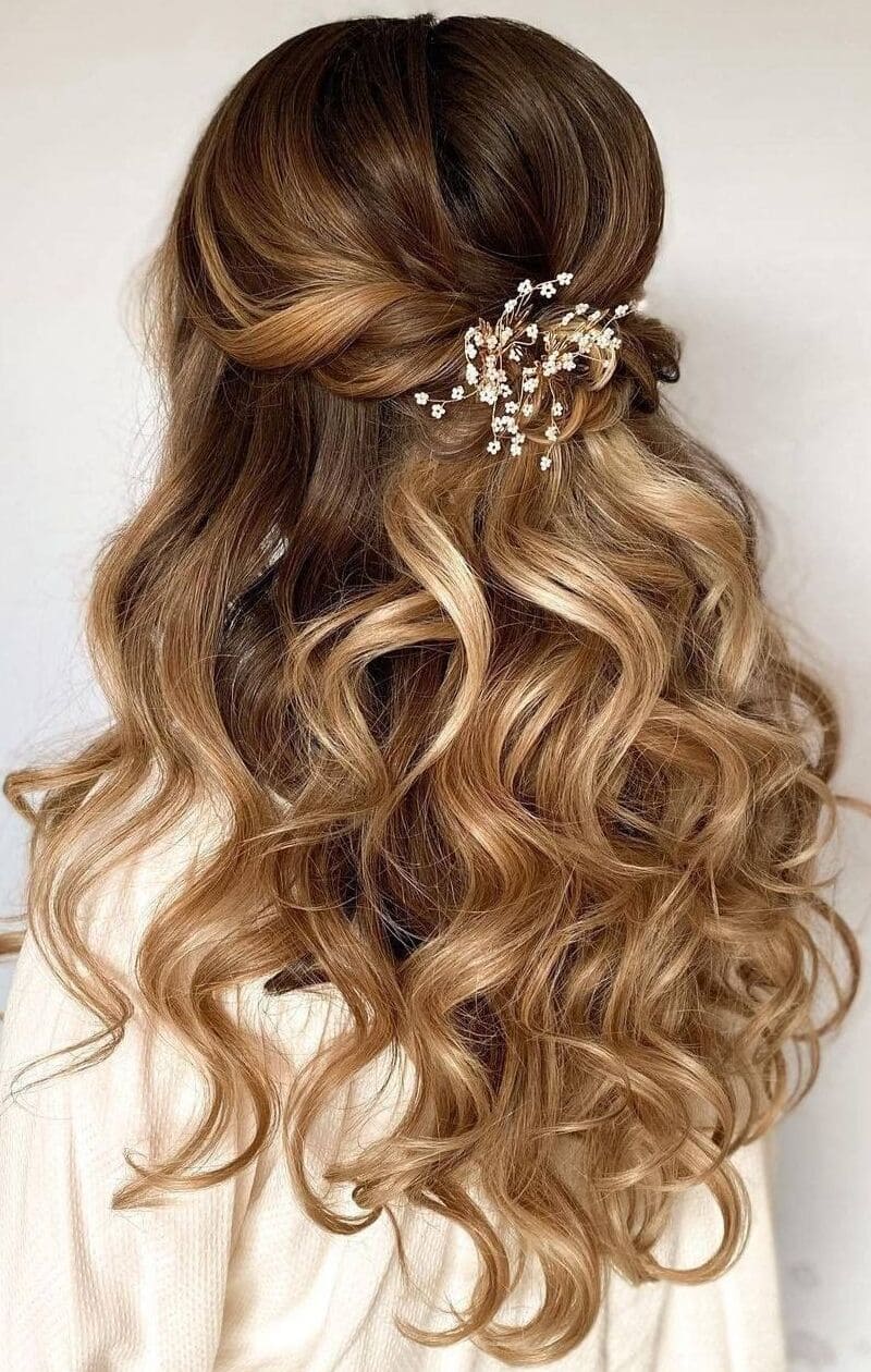 half up half down hairstyles weave 13