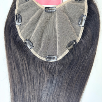Alternative view of 9x10 inches U Part #1B color Hair Topper