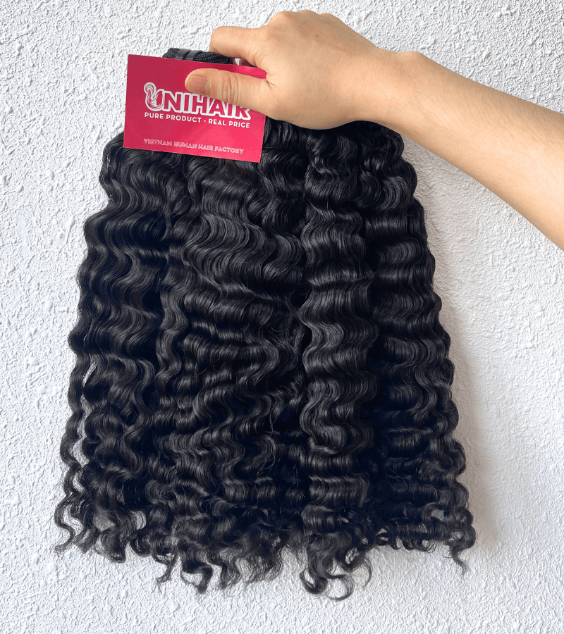 Natural Color Loose Curly Raw Hair Weft