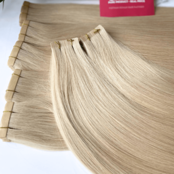 Alternative view of Normal Tape In Hair Extensions with #24 Color Straight Hair