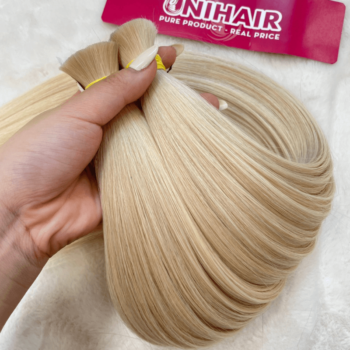 Alternative view of Straight Bulk Hair Extensions #1001 Color