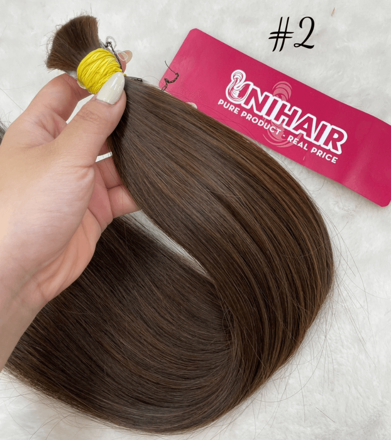 Straight Bulk Hair Extensions #2 Color
