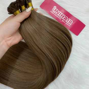 Alternative view of I Tip Hair Extensions with #4 Color Straight Hair