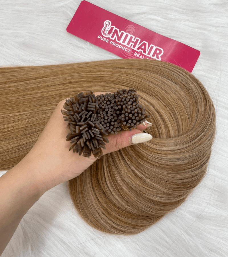 I Tip Hair Extensions with #CL Color Straight Hair