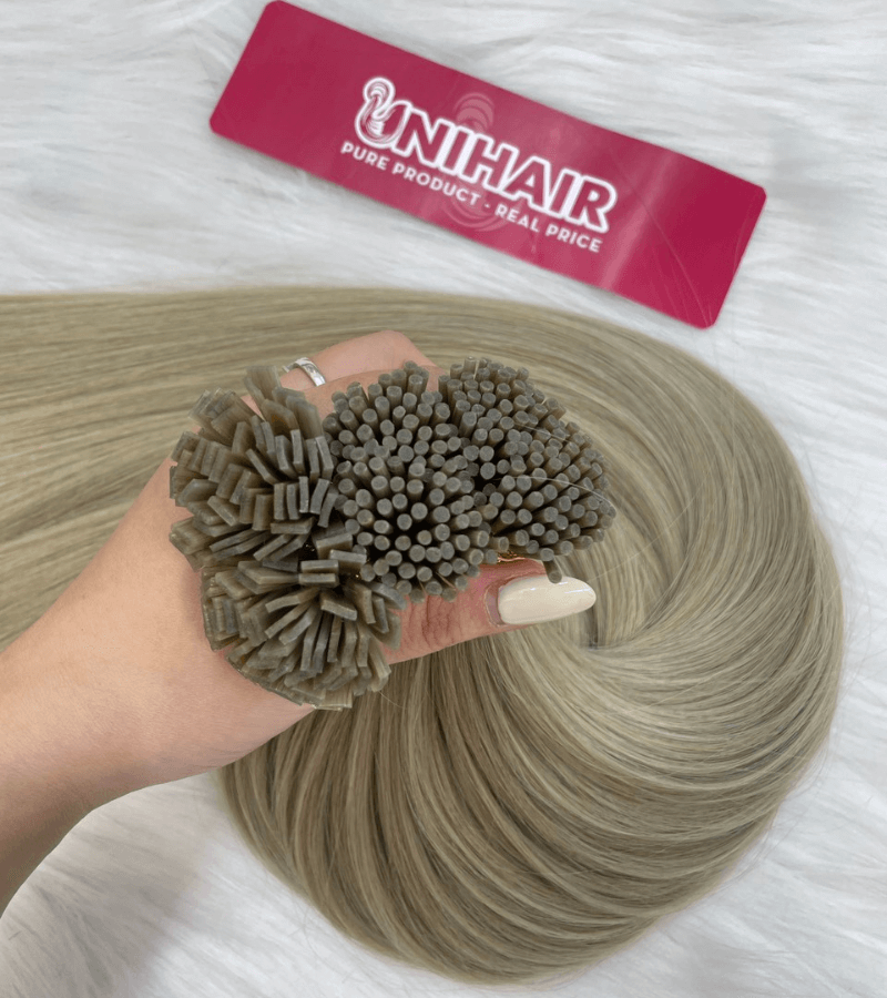 I Tip Hair Extensions with #18A Color Straight Hair