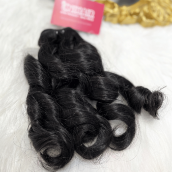 Double Drawn Curly 6R Remy Weft Hair 1