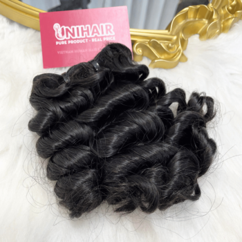 Double Drawn Curly Remy Weft Hair 1