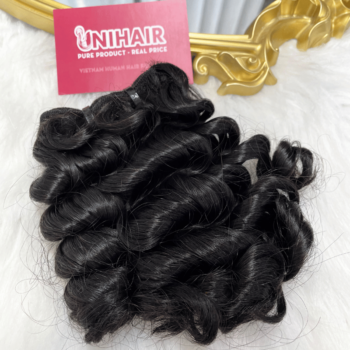 Double Drawn Curly Remy Weft Hair 3